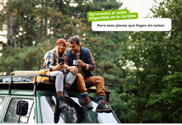 Aprovecha el saldo disponible de tu tarjeta Para esos plantes que llegan sin avisar